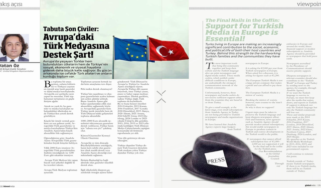 KGK Birleşik Krallık Temsilcisi Vatan Öz, Küresel Medya Dergisi’nin 13. sayısına katkı verdi